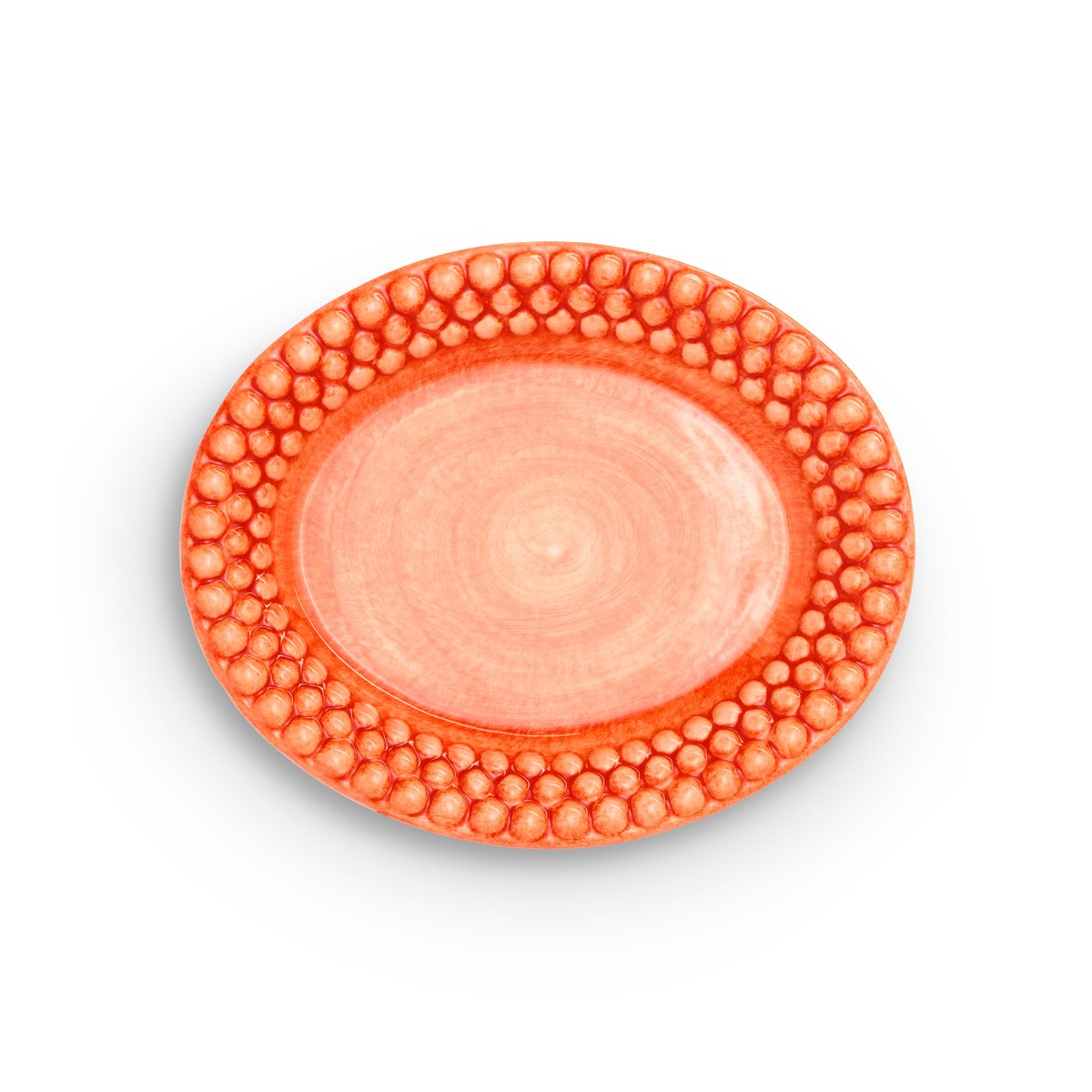 Mateus Bubbles ovaal bord, 20 cm Oranje | Scandinavisch Interieur | Dinerborden | Oranje