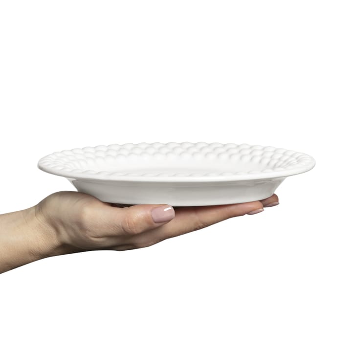Bubbles ovaal bord, 20 cm, Wit Mateus