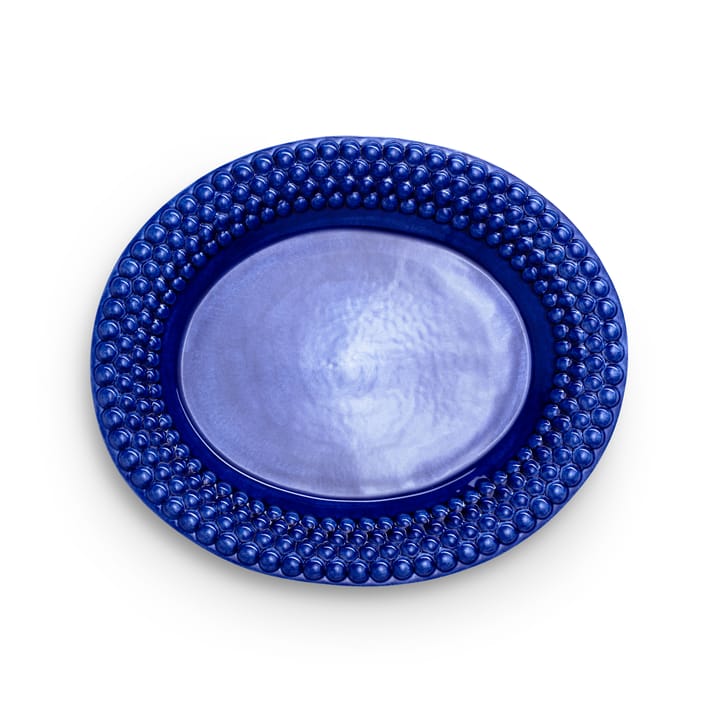 Bubbles ovale schaal, 35 cm - Blauw - Mateus
