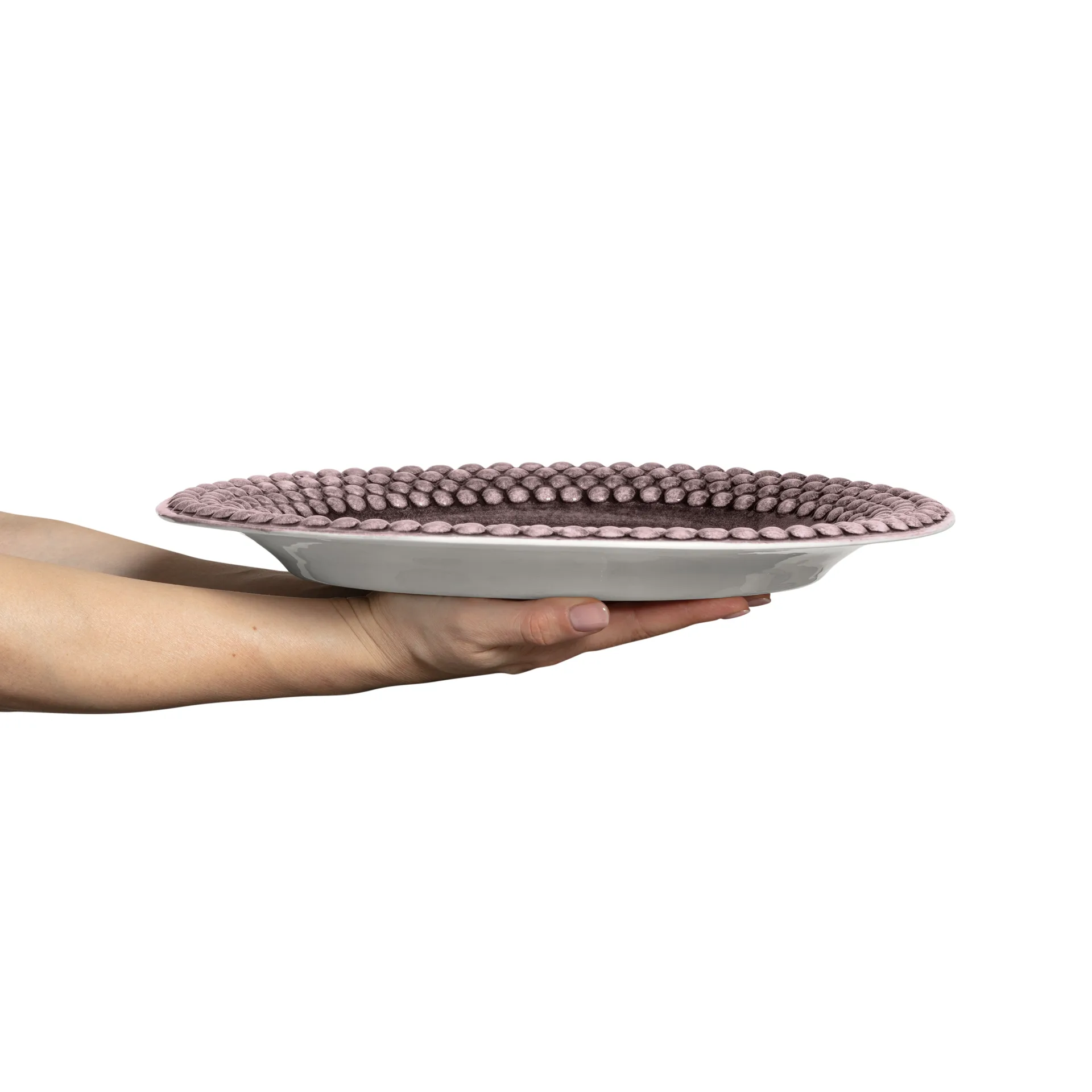 Bubbles ovale schaal, 35 cm, Pruim Mateus