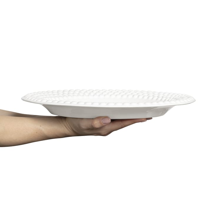 Bubbles ovale schaal, 35 cm, Wit Mateus