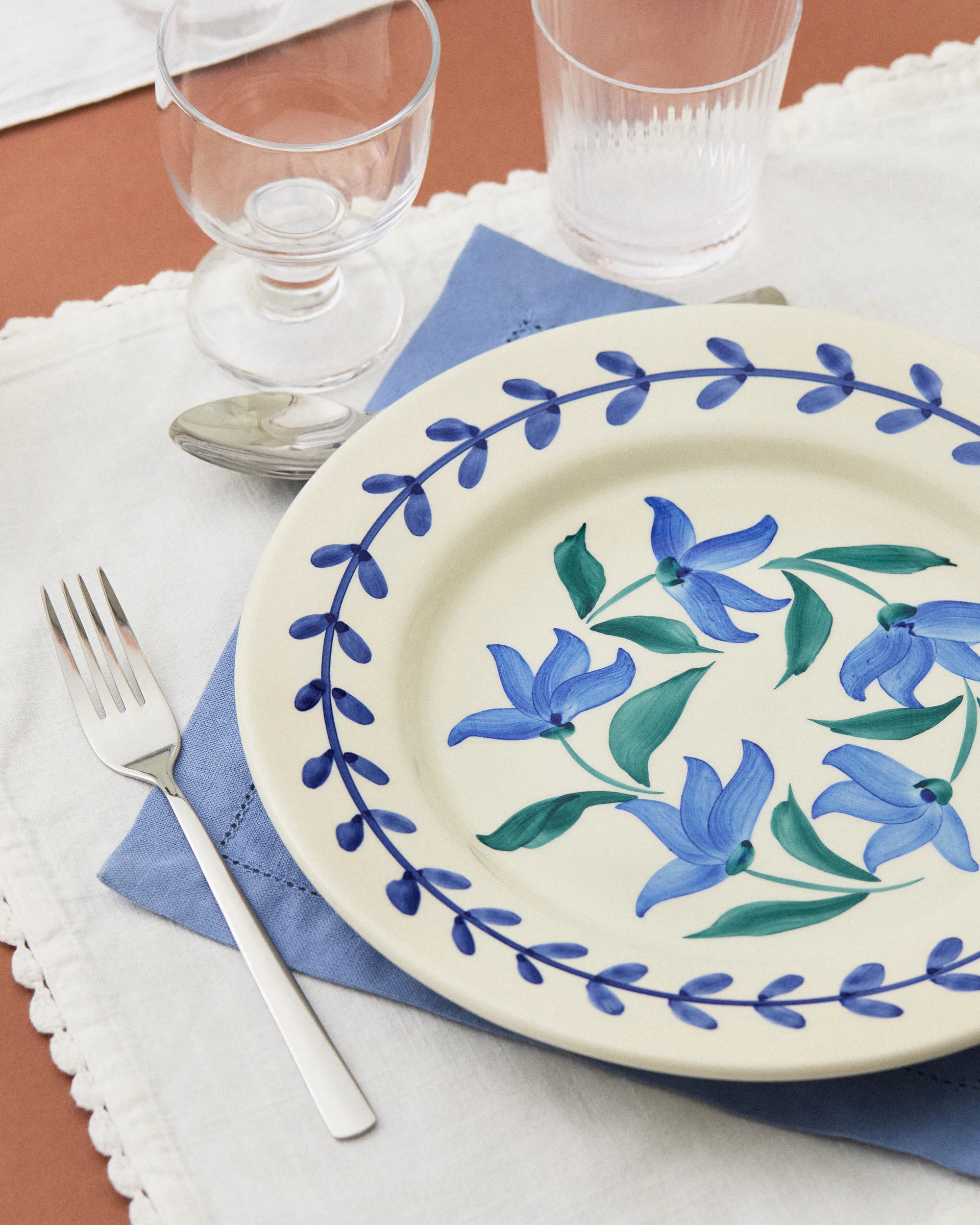 Flowers blossom dinerbord Ø28 cm, Wit Mateus