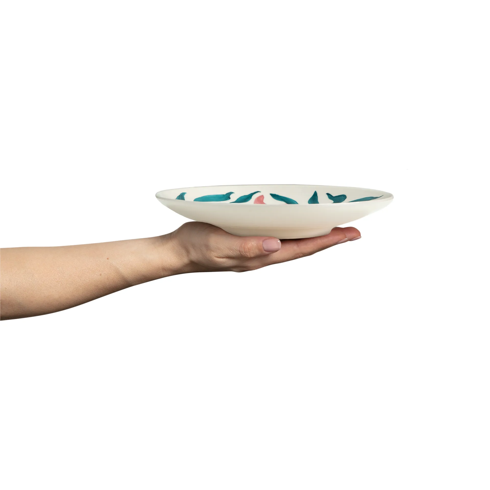 Flowers water lilies bord Ø20 cm, Wit Mateus