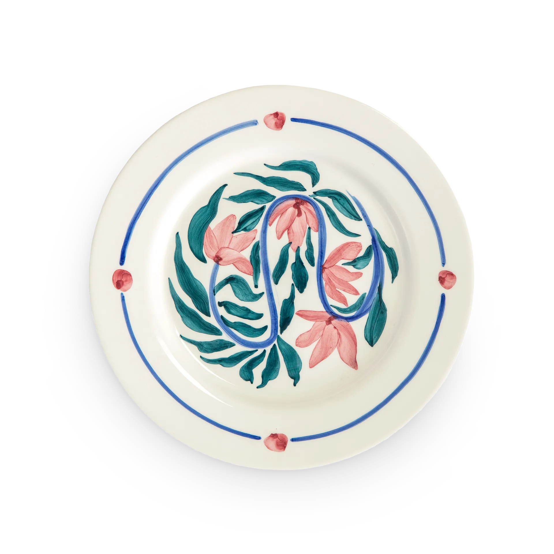 Flowers water lilies dinerbord Ø28 cm, Wit Mateus