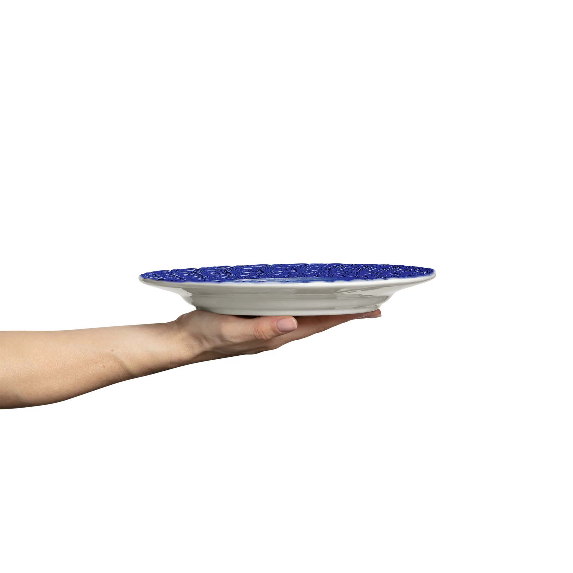 Lace bord, 25 cm, Blauw Mateus