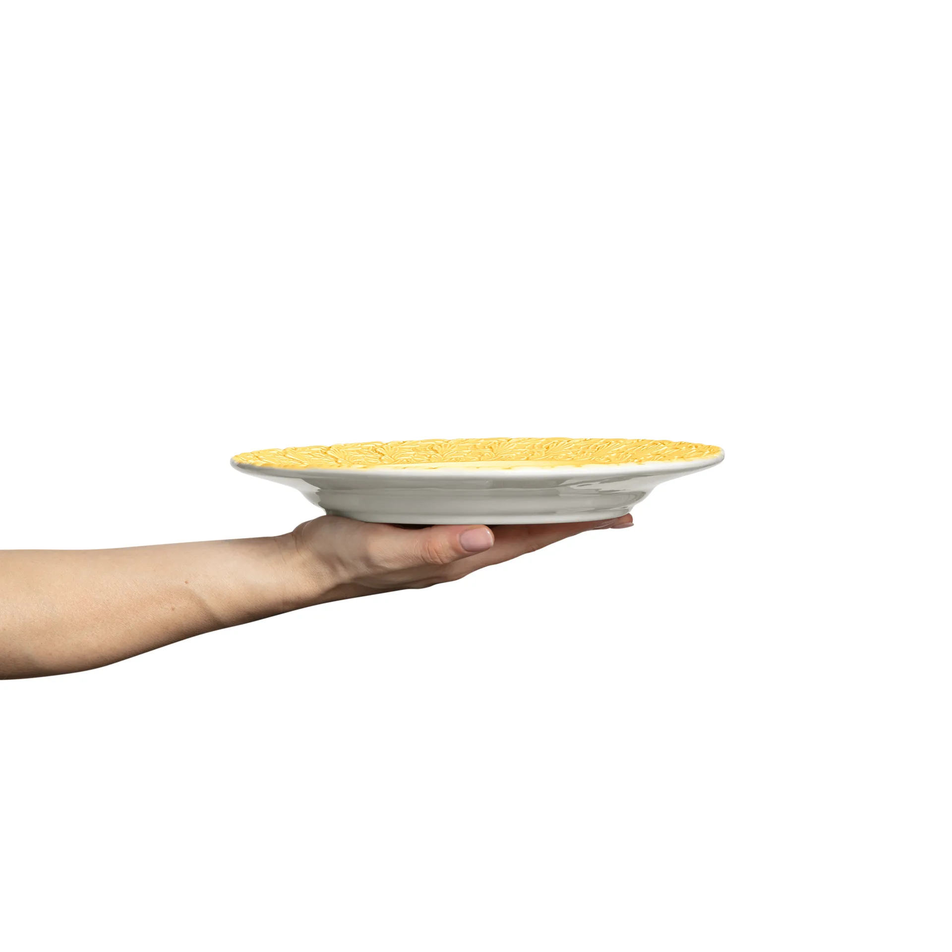 Lace bord, 25 cm, Geel Mateus