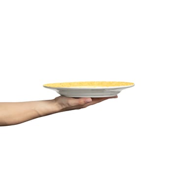 Lace bord, 25 cm - Geel - Mateus