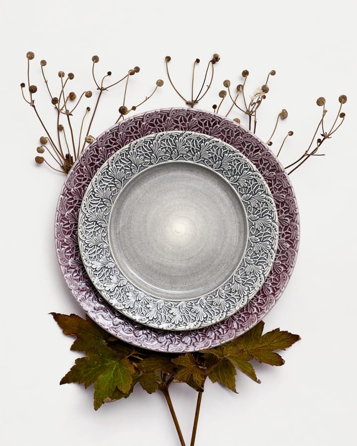 Lace bord, 25 cm, Grijs Mateus