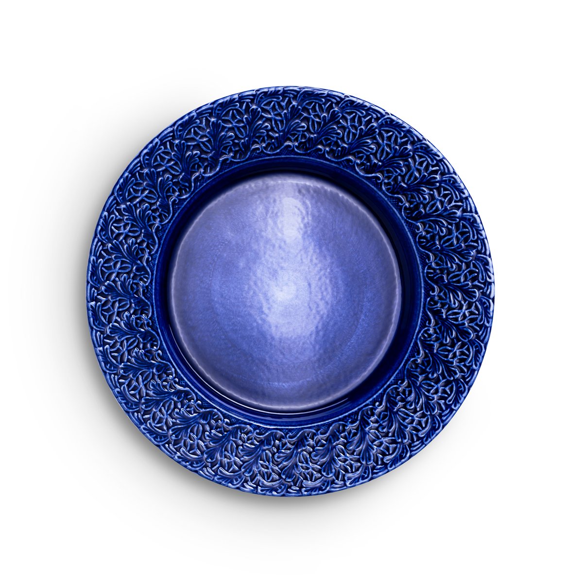 Mateus Lace bord, 32 cm Blauw | Scandinavisch Interieur | Dinerborden | Blauw