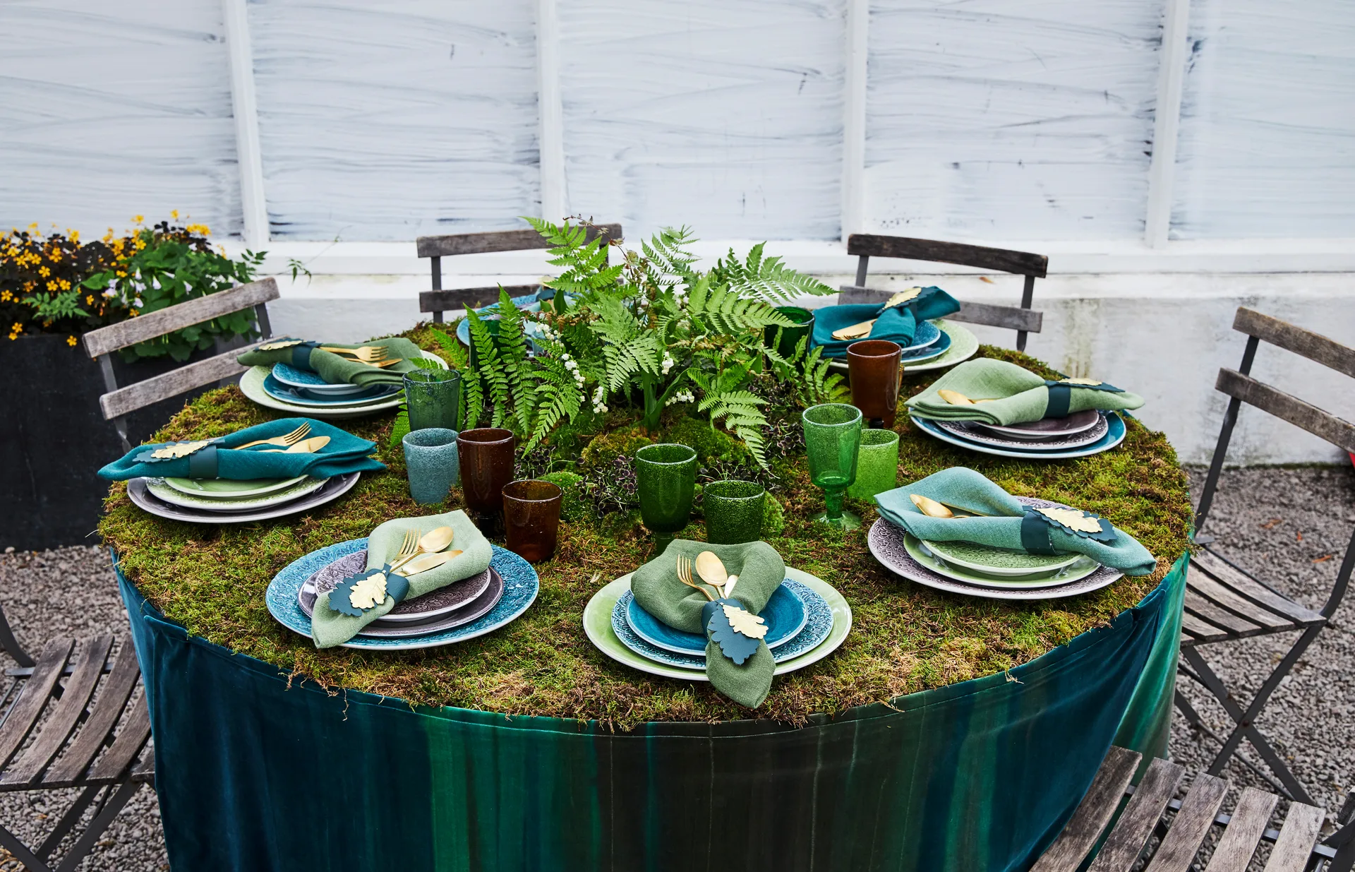 Lace bord, 32 cm, Turquoise Mateus