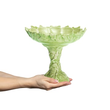 Lace fruitschaal Ø25 cm - Groen - Mateus