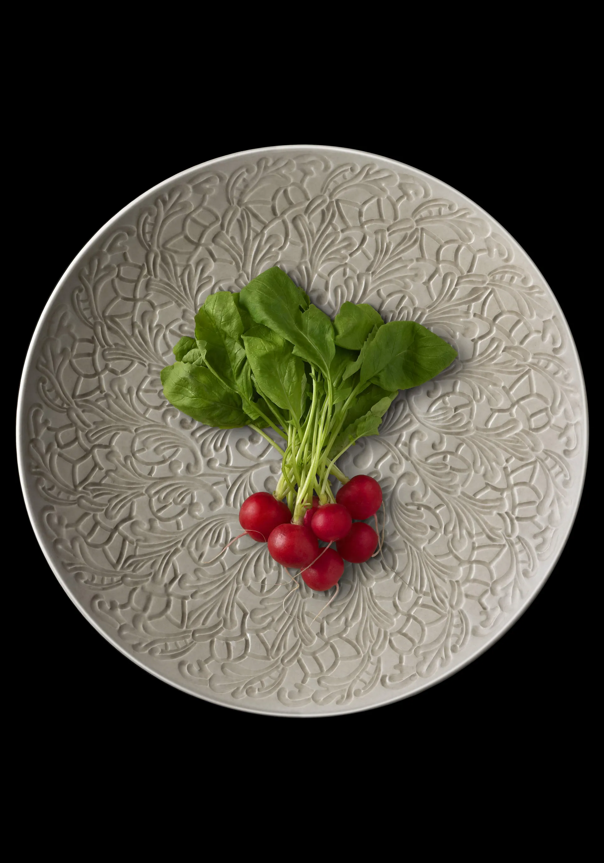 Lace schaal, 34 cm, Grijs Mateus