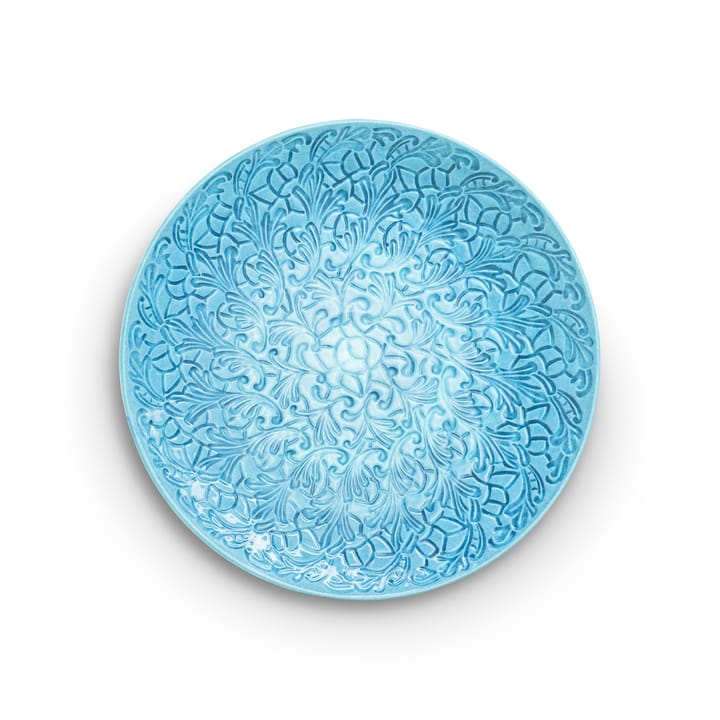 Lace schaal, 34 cm - Turquoise - Mateus