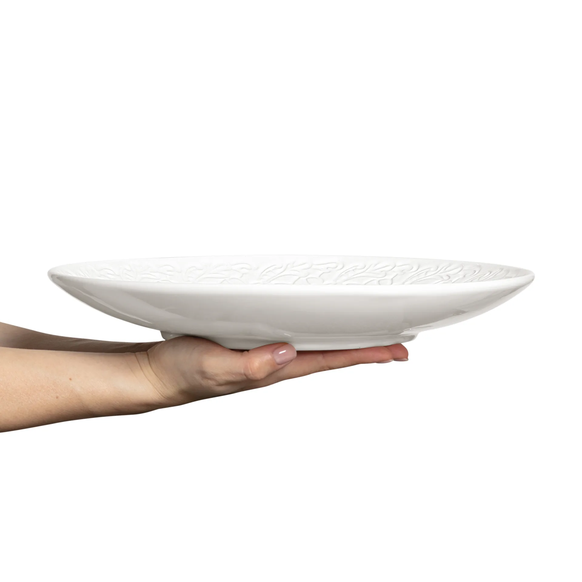 Lace schaal, 34 cm, Wit Mateus