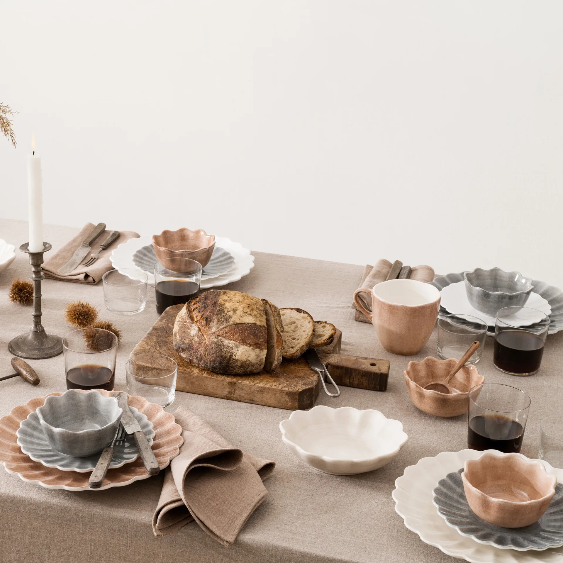 Oyster bord 20 cm, Grijs Mateus