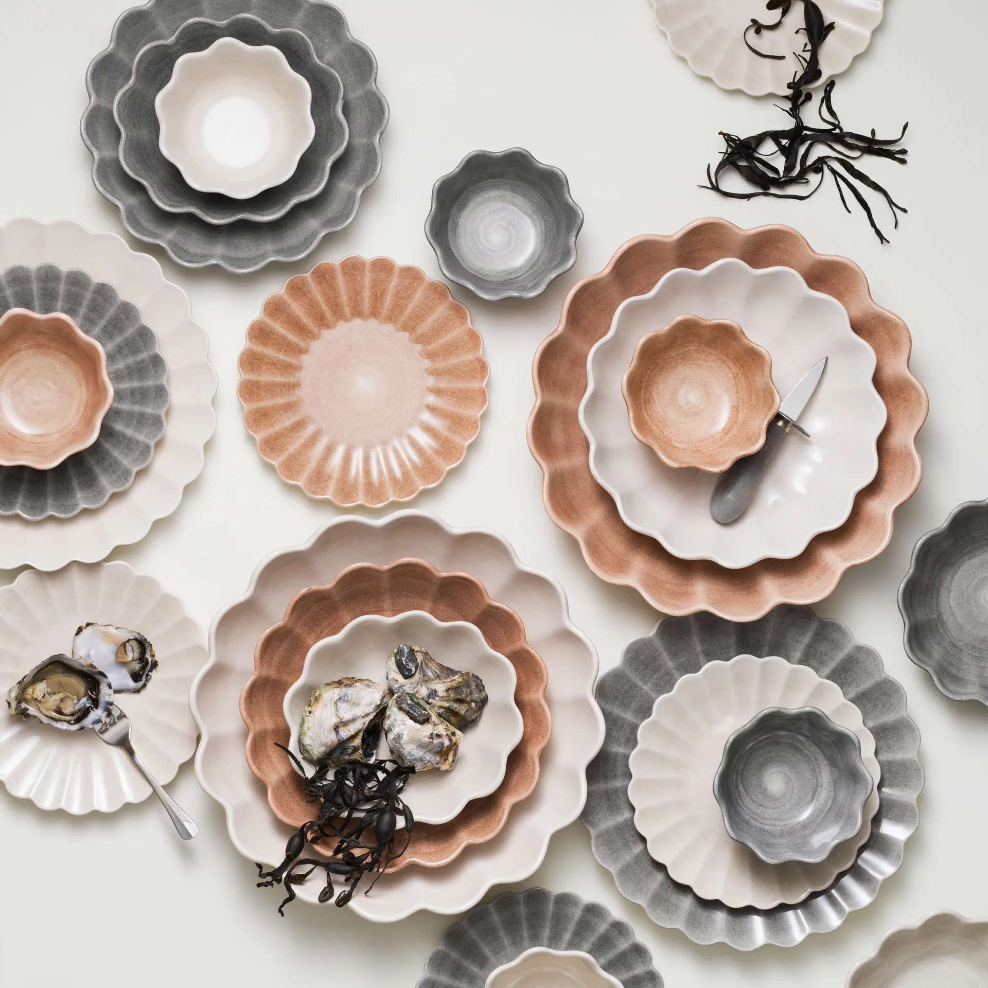 Oyster bord 20 cm, Zand Mateus