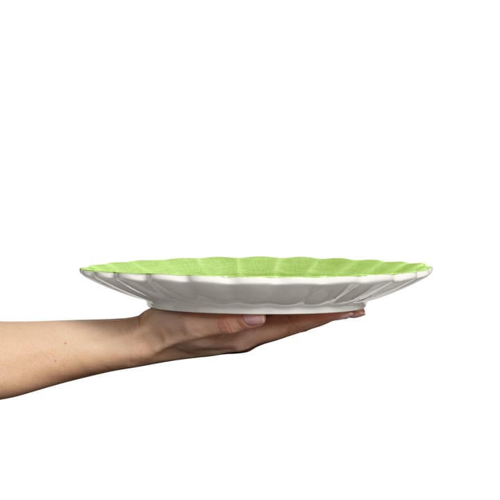 Oyster bord 28 cm, Groen Mateus