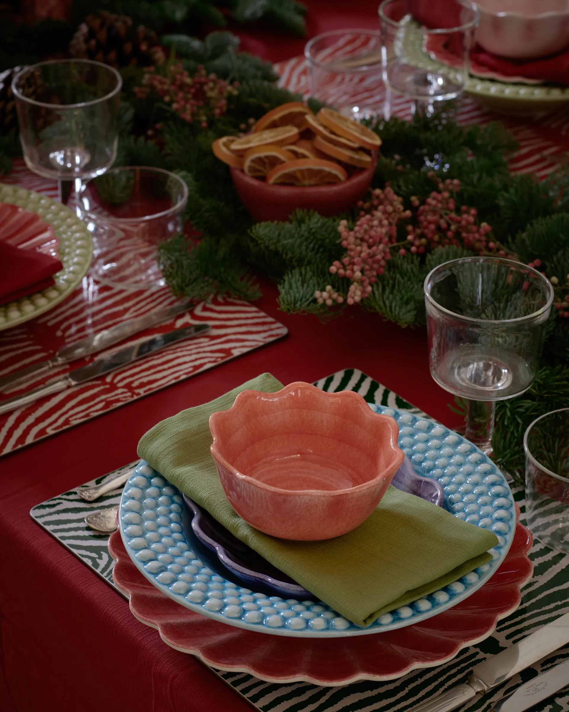 Oyster bord 28 cm, Rood Mateus