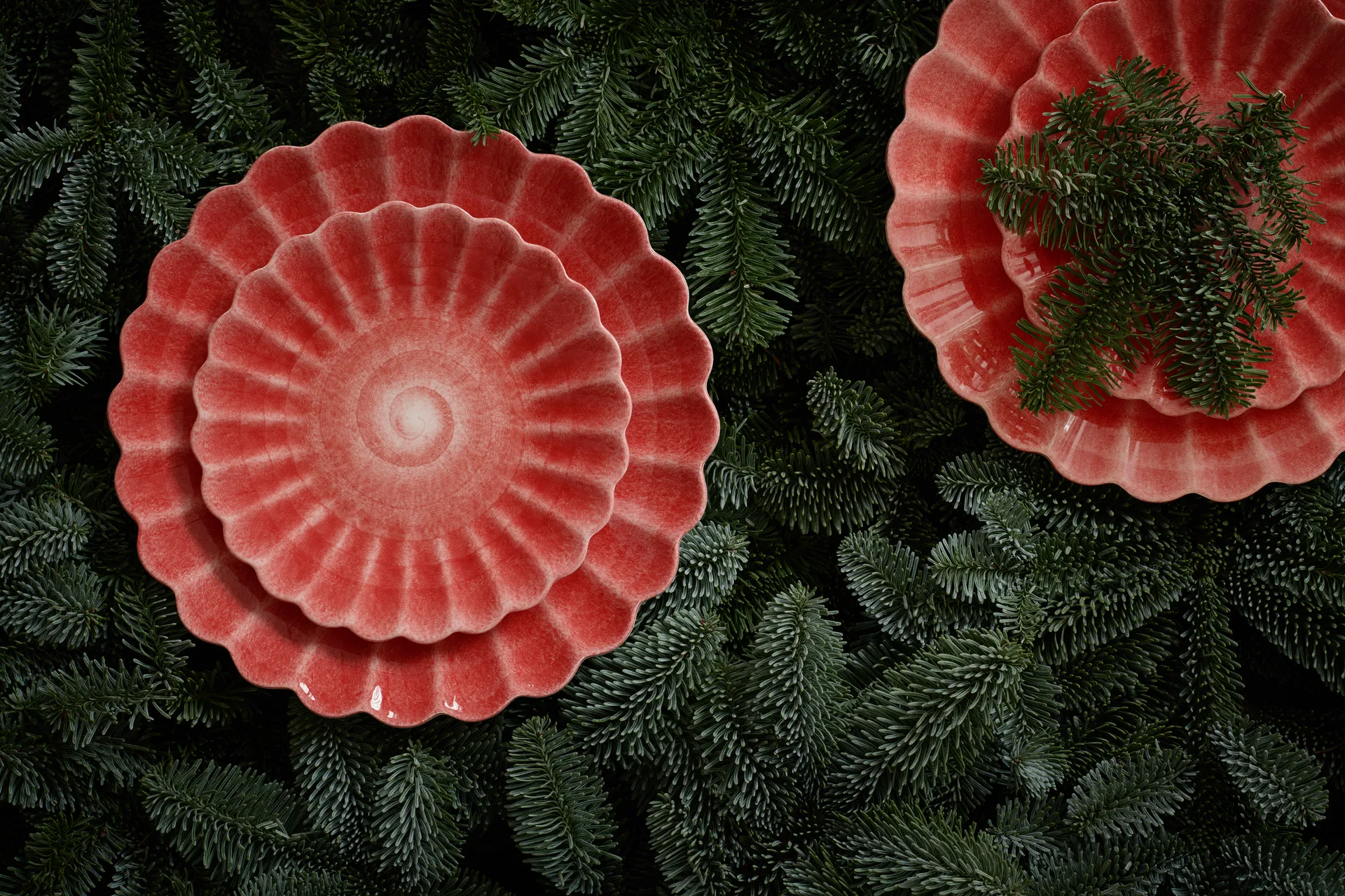 Oyster bord 28 cm, Rood Mateus