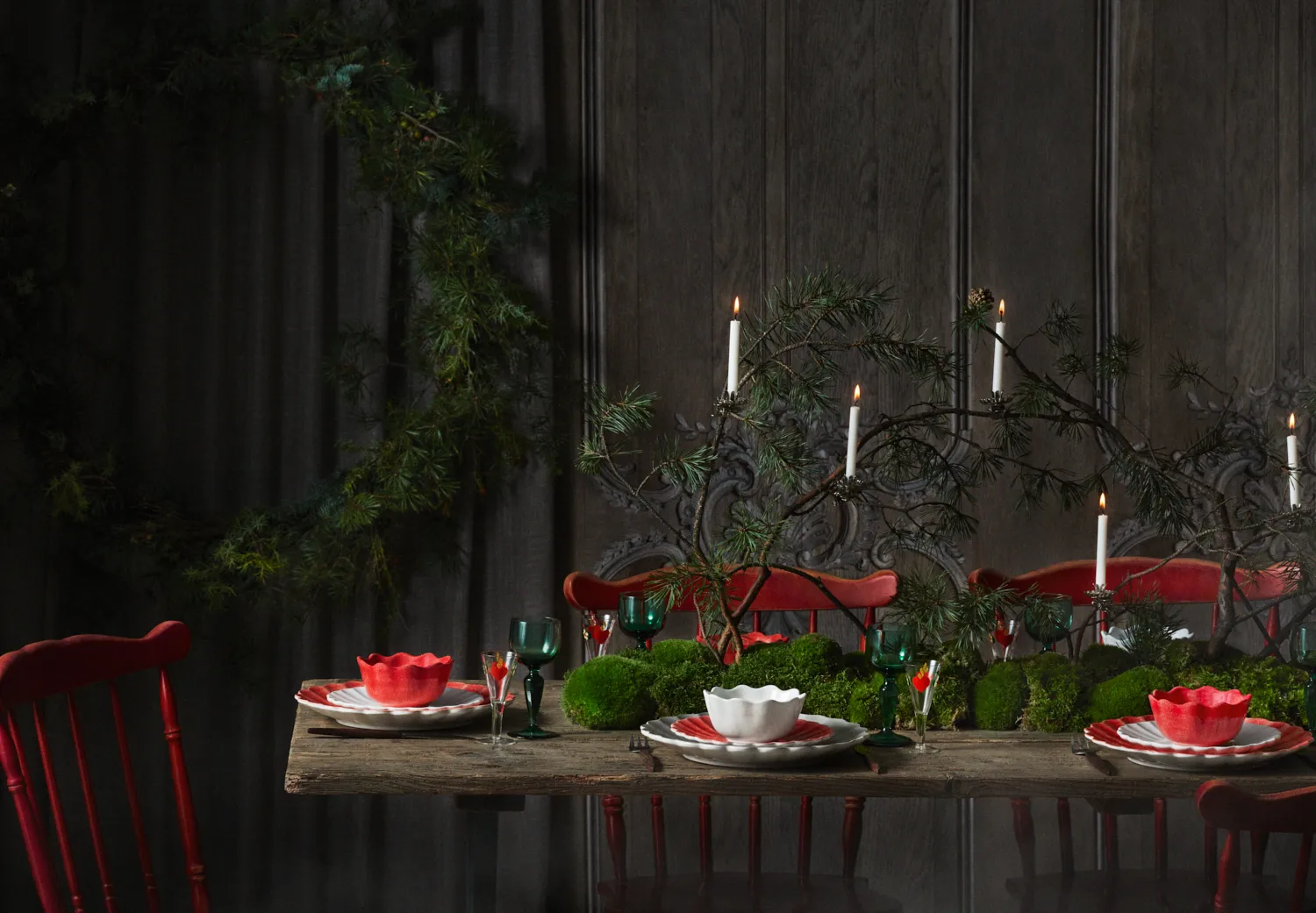 Oyster bord 28 cm, Rood Mateus