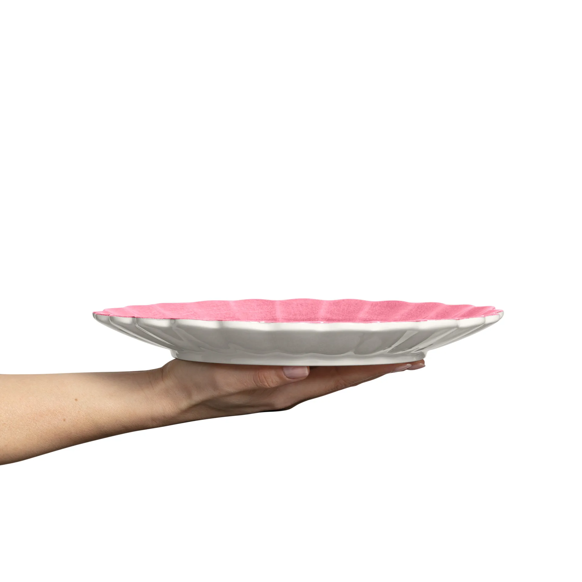 Oyster bord 28 cm, Roze Mateus