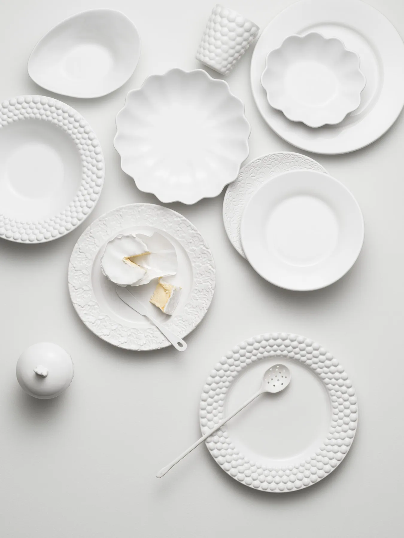 Oyster bord 28 cm, Wit Mateus