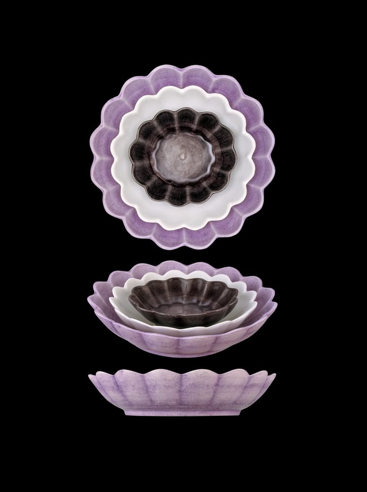 Oyster schaal Ø13 cm, Donkerpaars Mateus