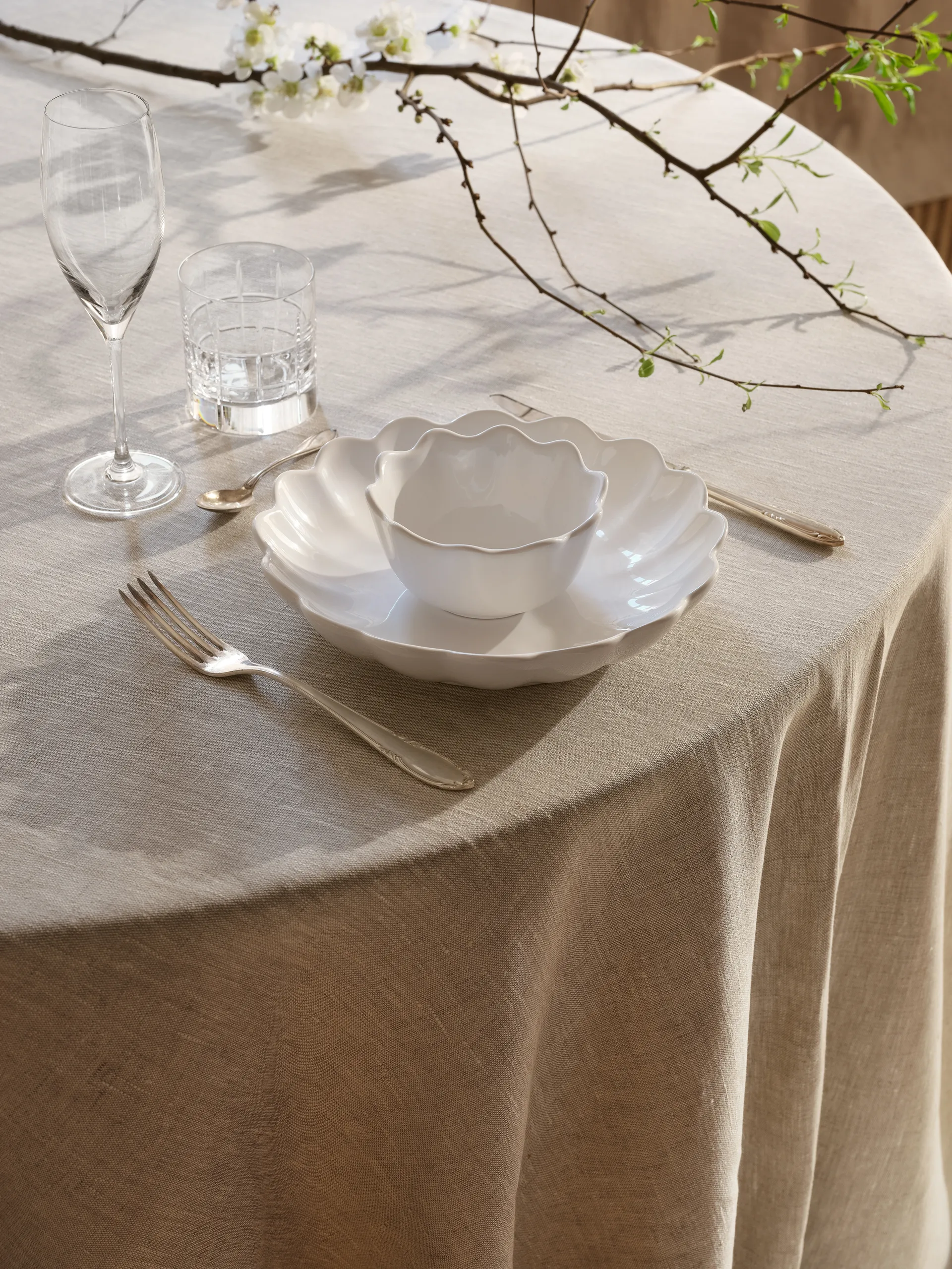 Oyster schaal Ø13 cm, wit Mateus