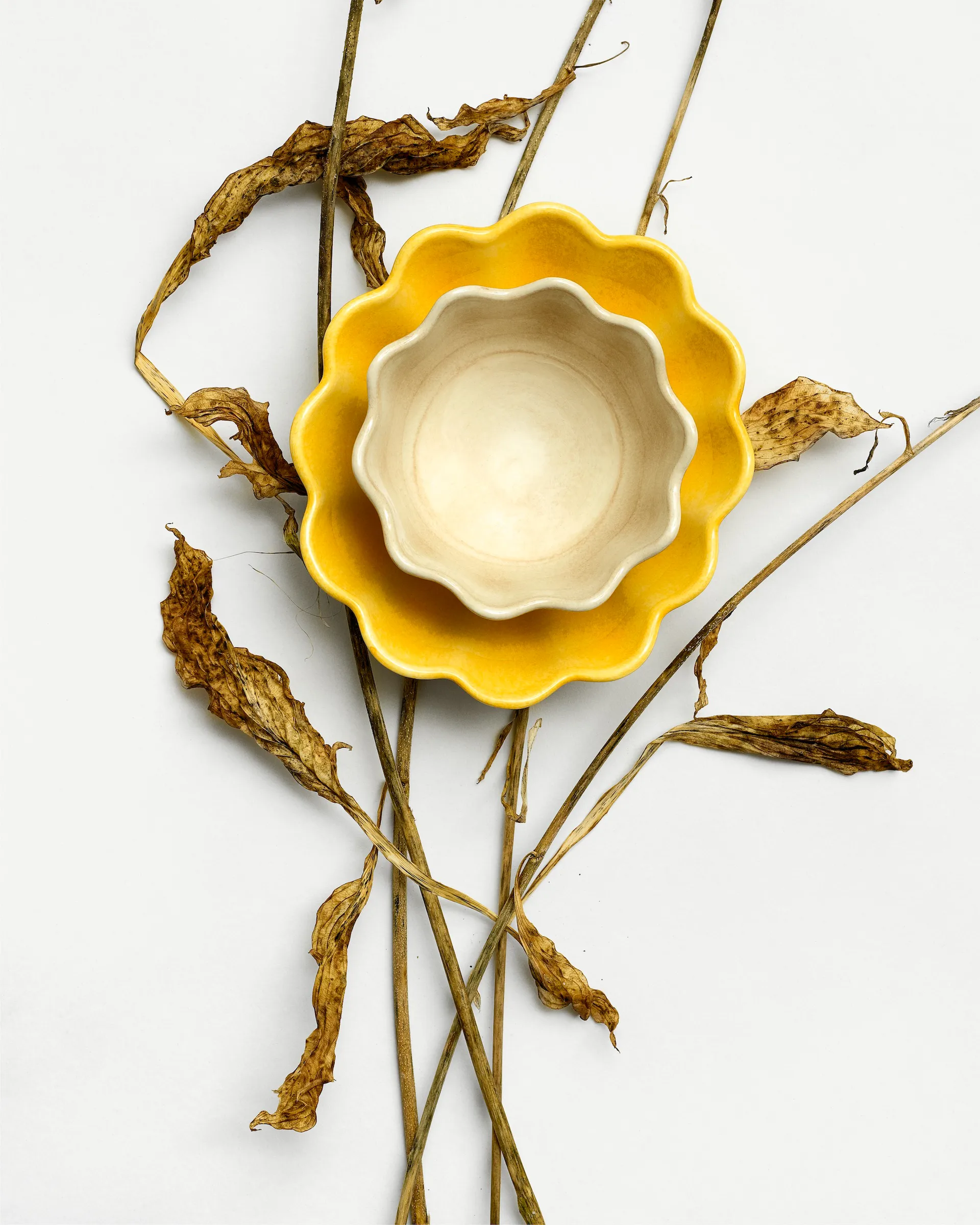 Oyster schaal Ø13 cm, Zand Mateus