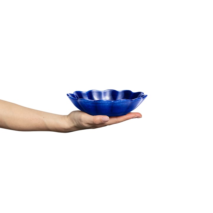 Oyster schaal 16x18 cm, Blauw Mateus