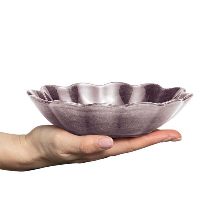 Oyster schaal 16x18 cm, Donkerpaars Mateus