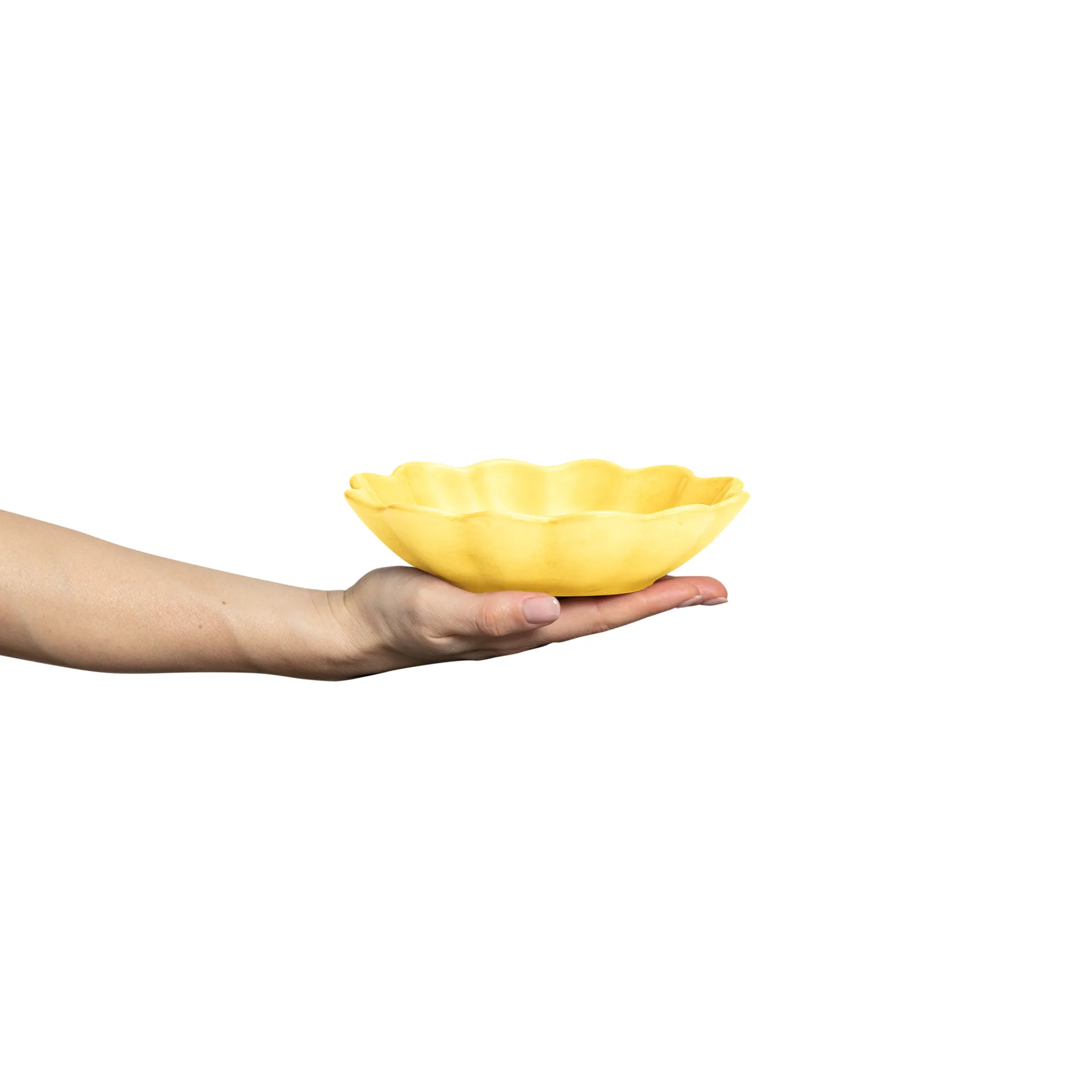 Oyster schaal 16x18 cm, Geel Mateus