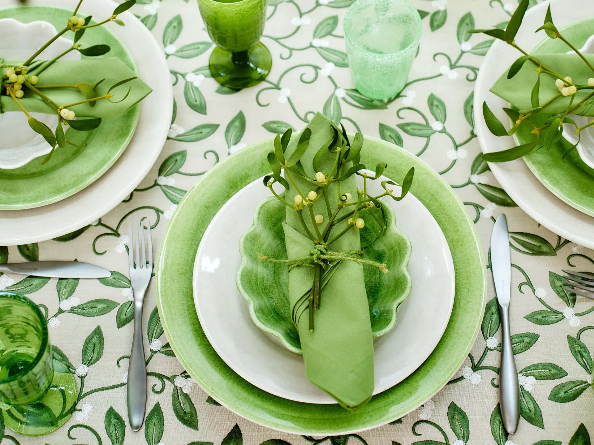 Oyster schaal 16x18 cm, Groen Mateus