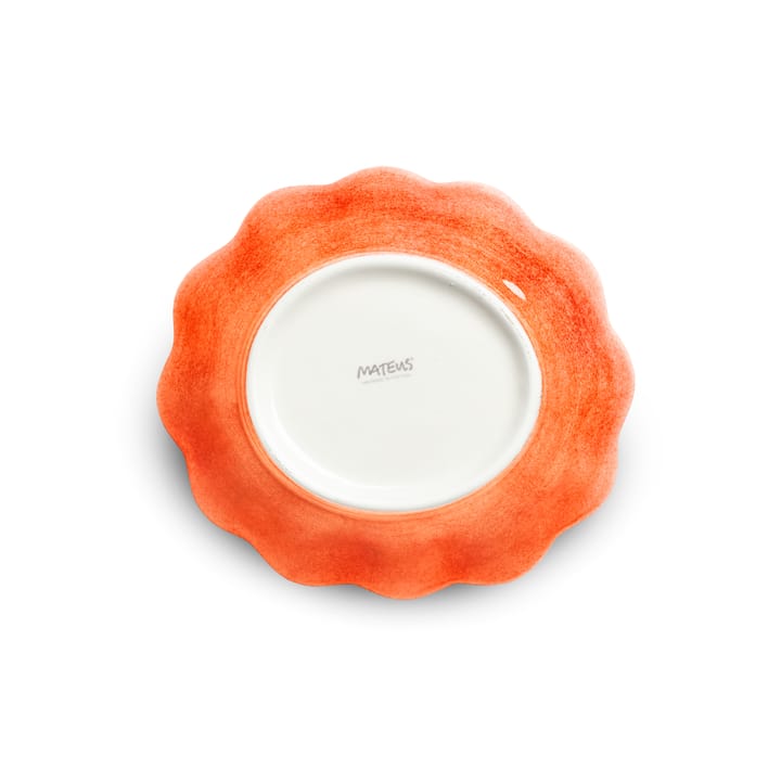 Oyster schaal 16x18 cm, Oranje Mateus