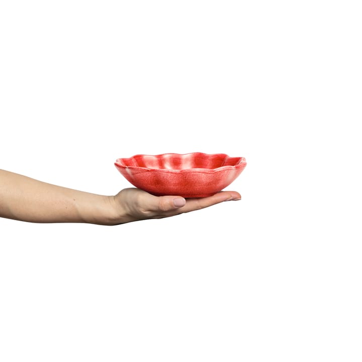 Oyster schaal 16x18 cm, Rood Mateus