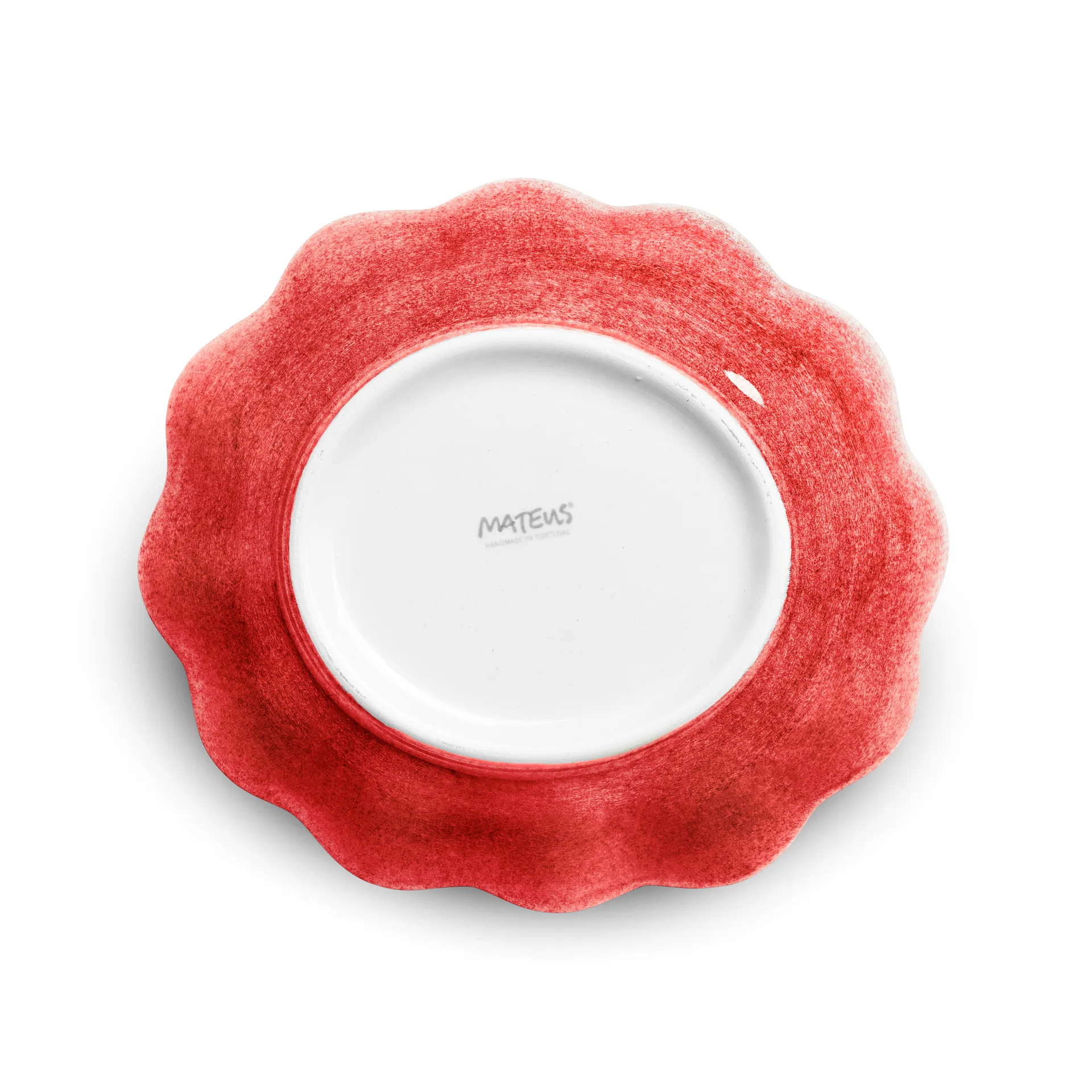 Oyster schaal 16x18 cm, Rood Mateus