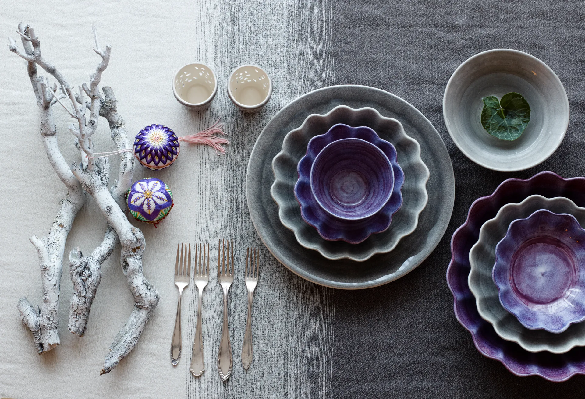 Oyster schaal 16x18 cm, Viool Mateus