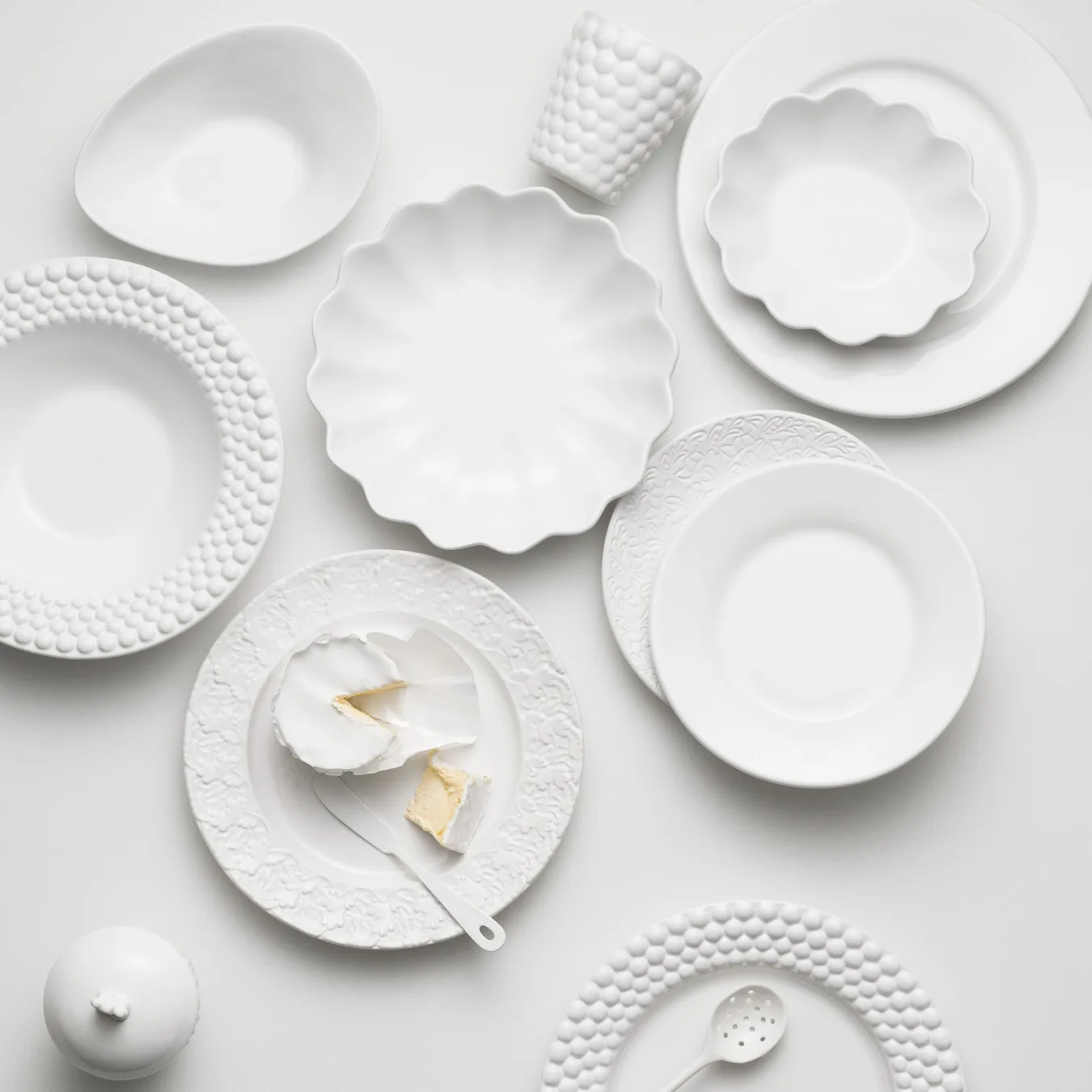 Oyster schaal 16x18 cm, wit Mateus