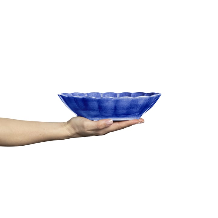 Oyster schaal 18x23 cm, Blauw Mateus