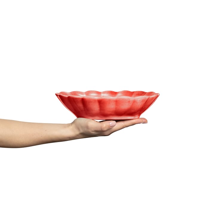 Oyster schaal 18x23 cm, Rood Mateus