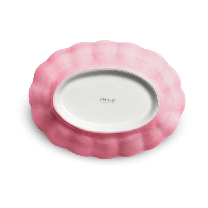 Oyster schaal 18x23 cm, Roze Mateus