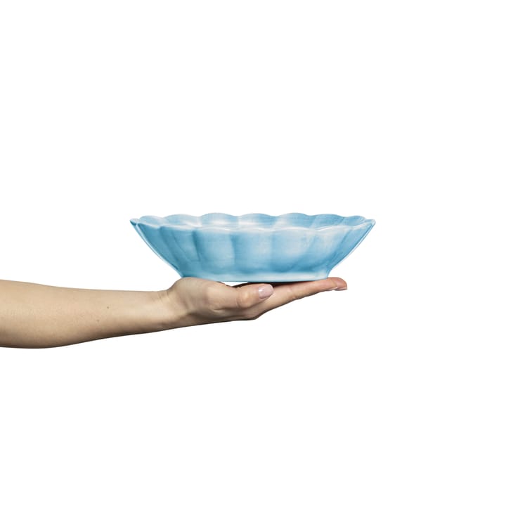 Oyster schaal 18x23 cm, Turquoise Mateus