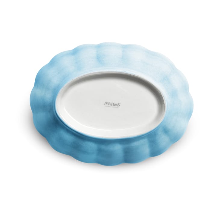Oyster schaal 18x23 cm, Turquoise Mateus