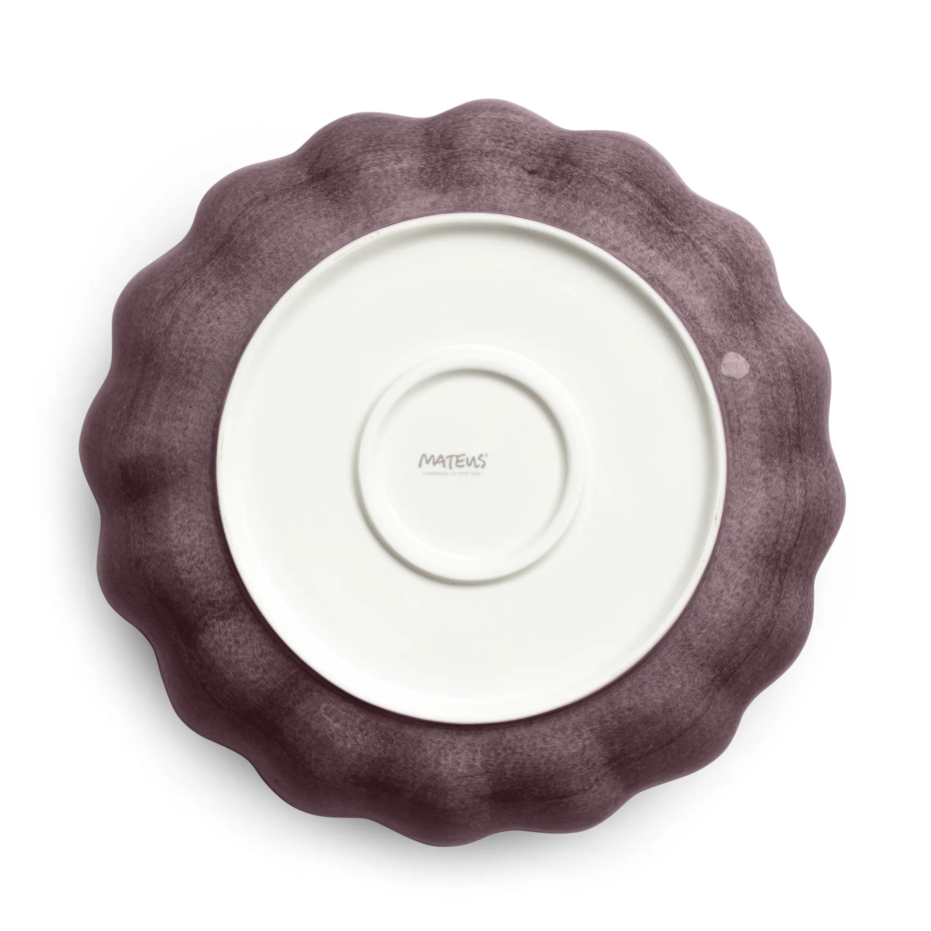 Oyster schaal Ø24 cm, Donkerpaars Mateus