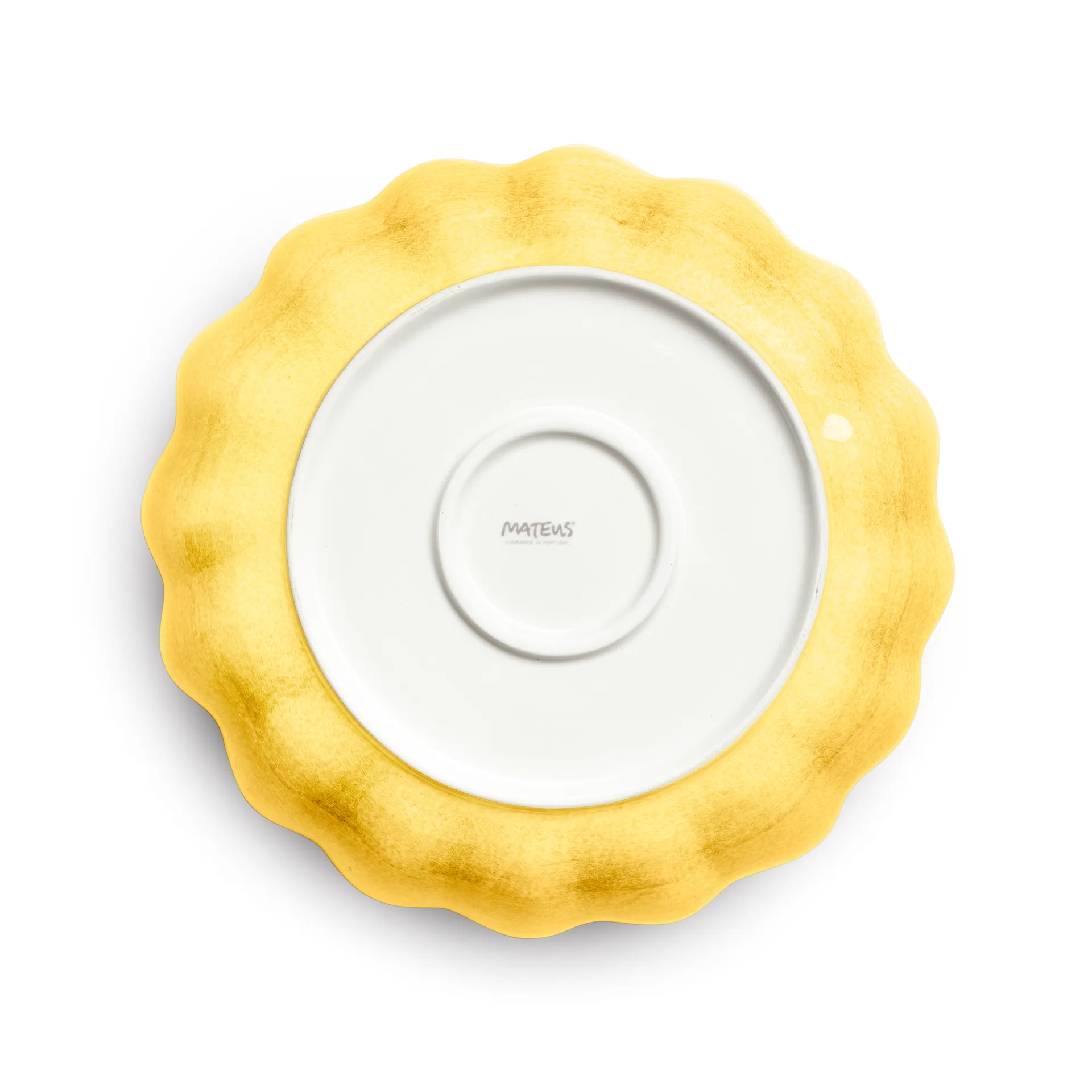 Oyster schaal Ø24 cm, Geel Mateus