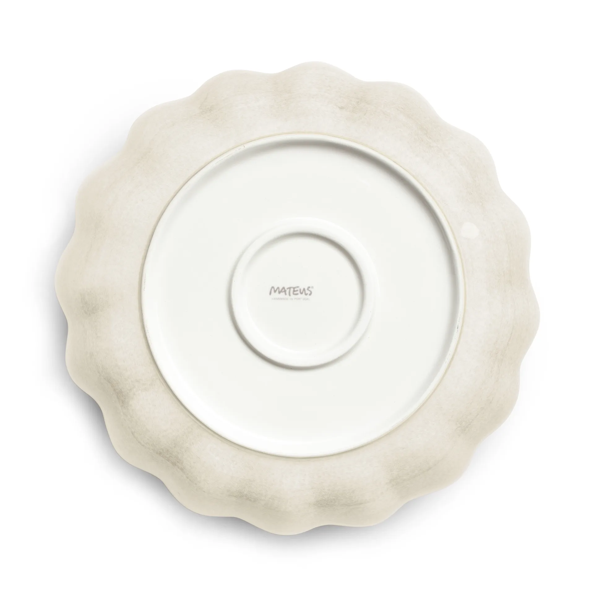Oyster schaal Ø24 cm, Zand Mateus