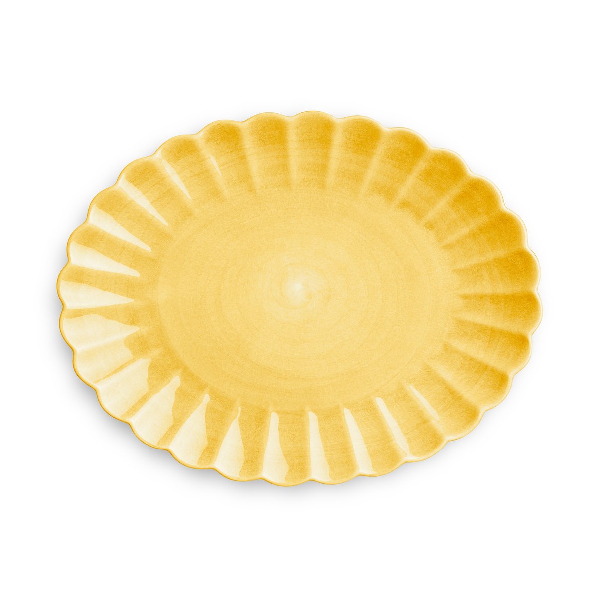 Mateus Oyster schotel 30x35 cm Geel | Scandinavisch Interieur | Serveerschalen & -schotels | Geel