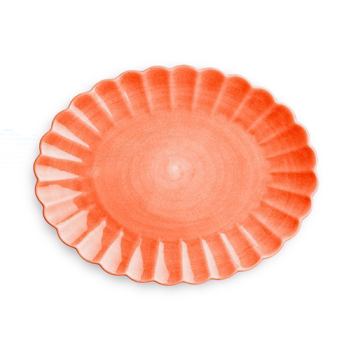 Mateus Oyster schotel 30x35 cm Oranje | Scandinavisch Interieur | Serveerschalen & -schotels | Oranje