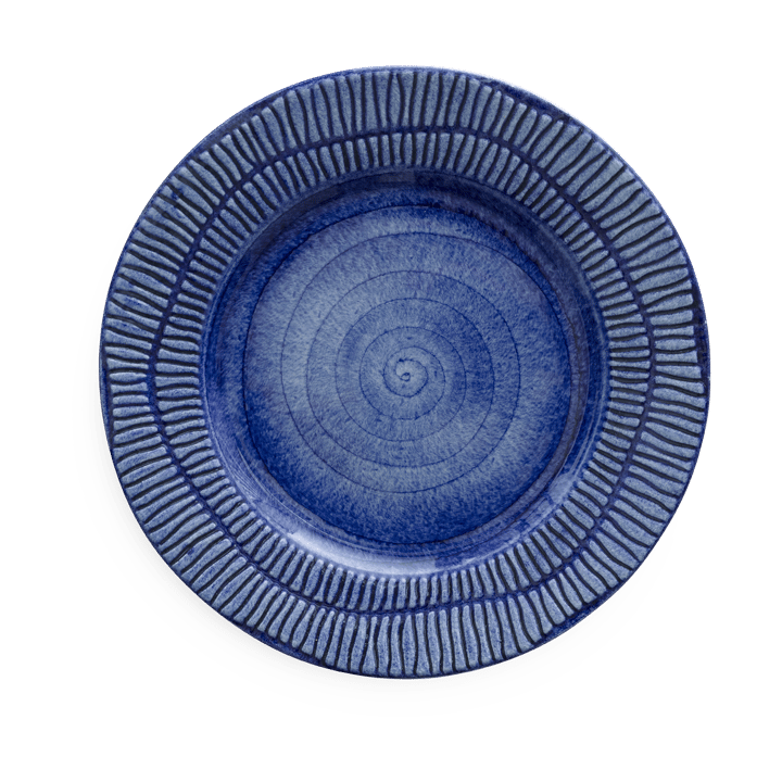 Stripes bord Ø21 cm - Blauw - Mateus