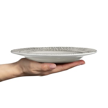 Stripes bord Ø21 cm - Grijs - Mateus